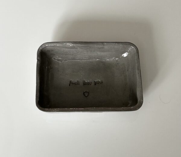 VIDE-POCHE - F*** LOVE YOU - FAIT MAIN - GRIS – Image 3